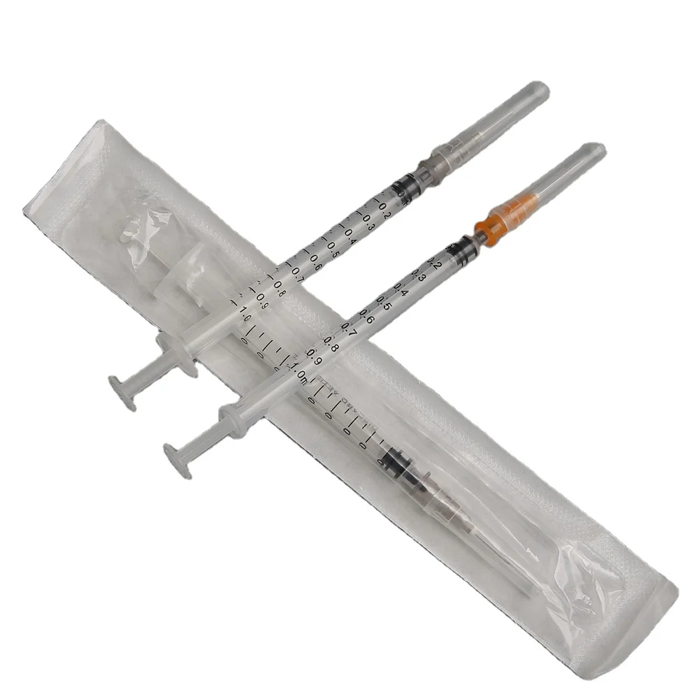 Медицинский цифровой шприц 1 мл, одноразовый шприц с иглой