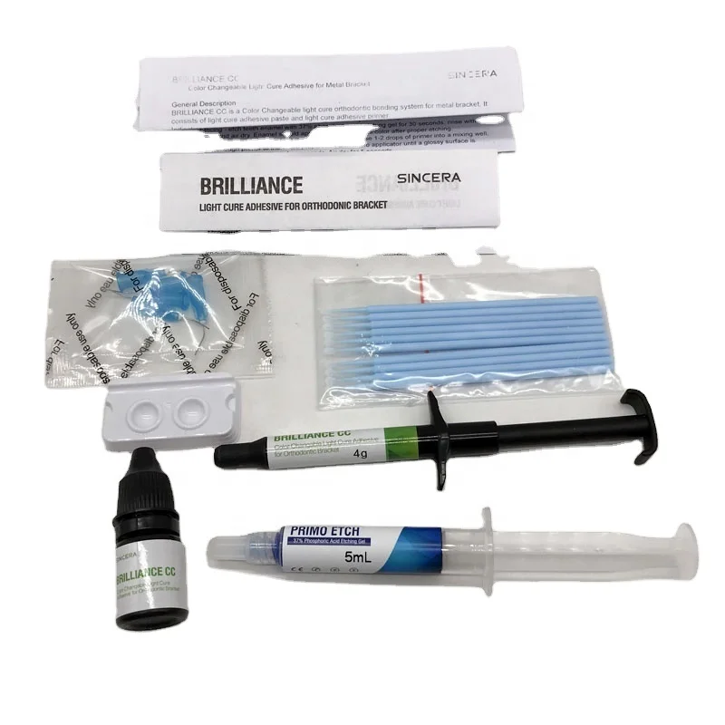 Sincera Color Changeable Light Cure Adhesive for Orthodontic Bracket Green Blue Intra Orthodontic Kit