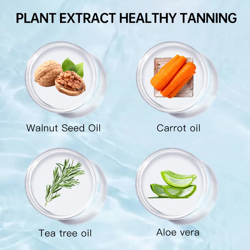 OEM/ODM Deep Dark Vegan Tanning Mousse Sun Tanning Foam Self Tanner