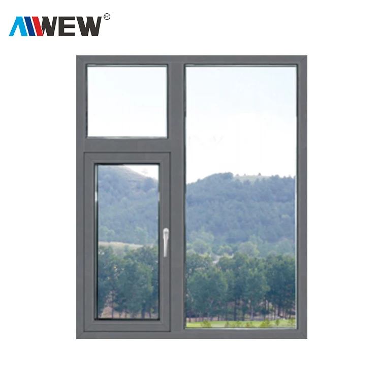 Alwew factory customized thermal break blind inside double glass aluminum window french casement windows aluminium casement wind