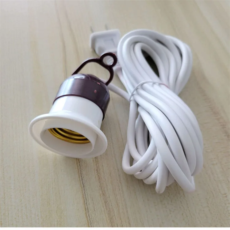 E26 E27 Wire Lamp Holder With On/off Switch EU US UK AU 2pin Plug