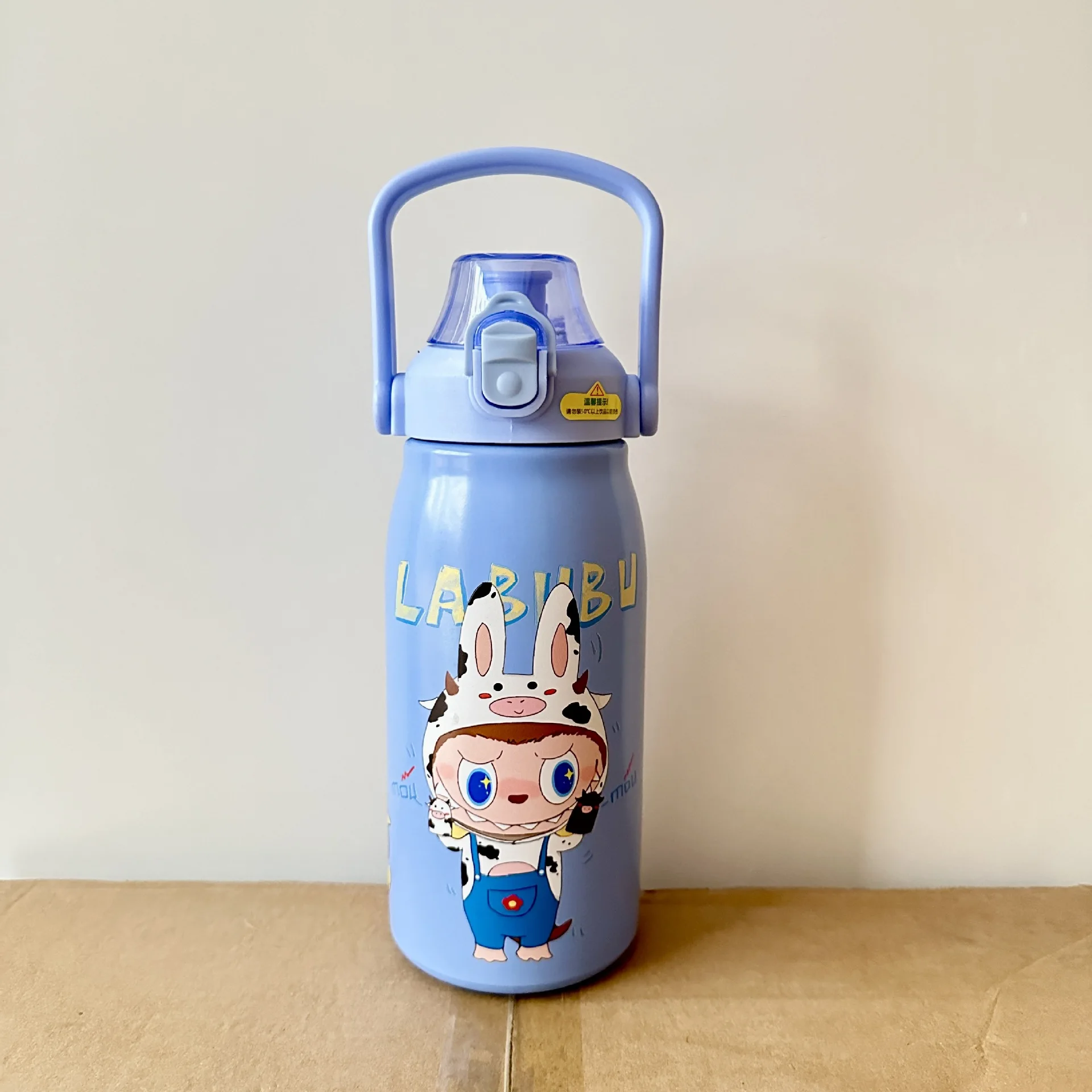 1200ml Cartoon LABUBU Stainless Steel Water Cup Anime Doll Portable Straw Cup Insulation Water Bottle Coffee Mug Cup Gift