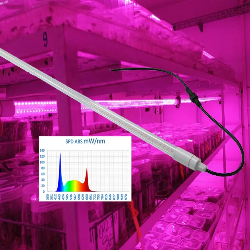 waterproof 28w 40w 40 48 inch far red 660nm linear led plant grow light for voor microgreens growth