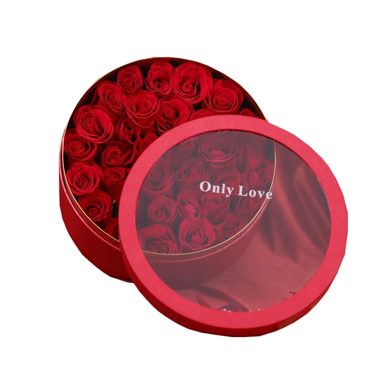 Wholesale fresh flower box i love you luxury flowers print shipping boxes