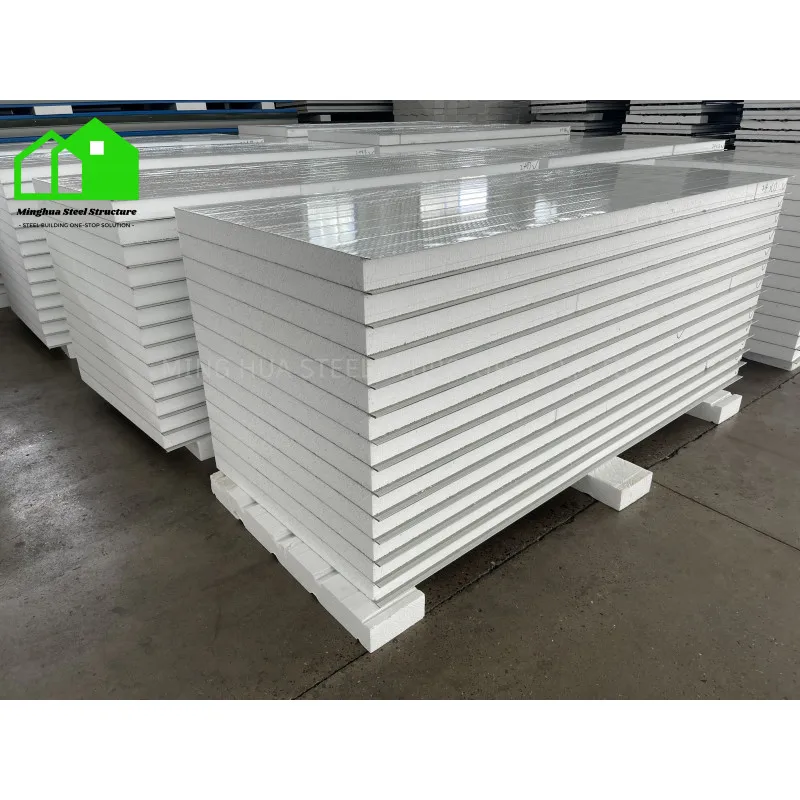 Latest process EPS sandwich clean panel Rock wool sandwich panel business hotel home decoration