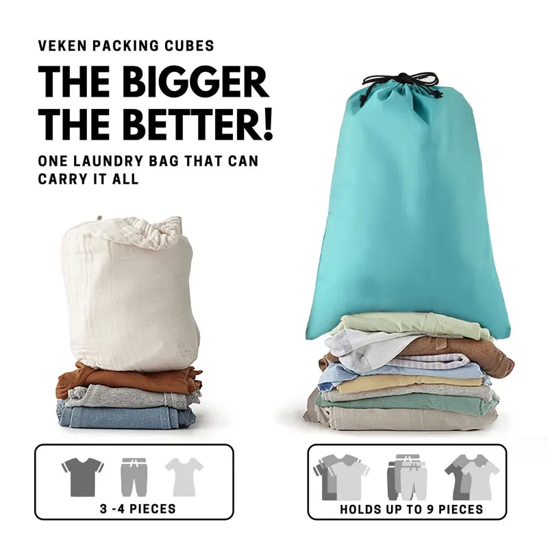 Storage Bag Set Waterproof Travel Luggage Suitcase 6 Pieces Portable Luggage Packing Cubes For Suitcases Carry On