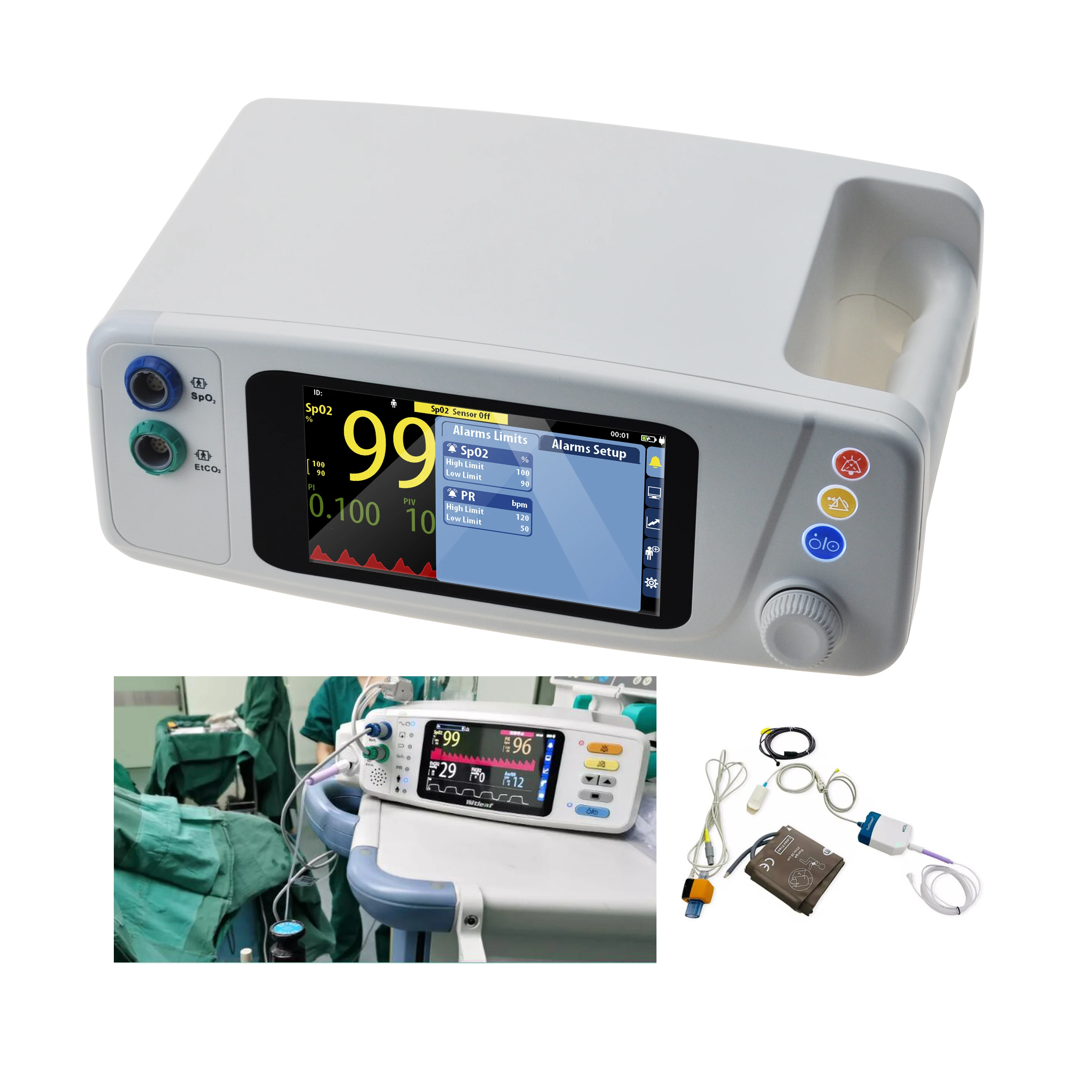 Clinic Medical Pulse Oximeter Vet  Animal Portable Handheld Vital Signs Monitor