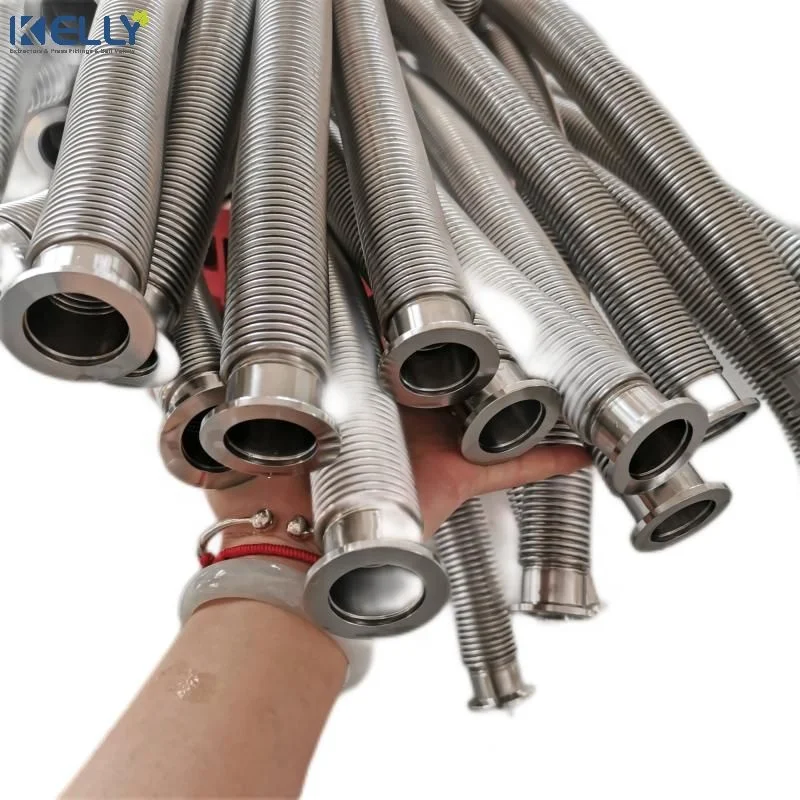 KF50 x 800mm Stainless steel Vacuum pipe Bellow Flexible Hose