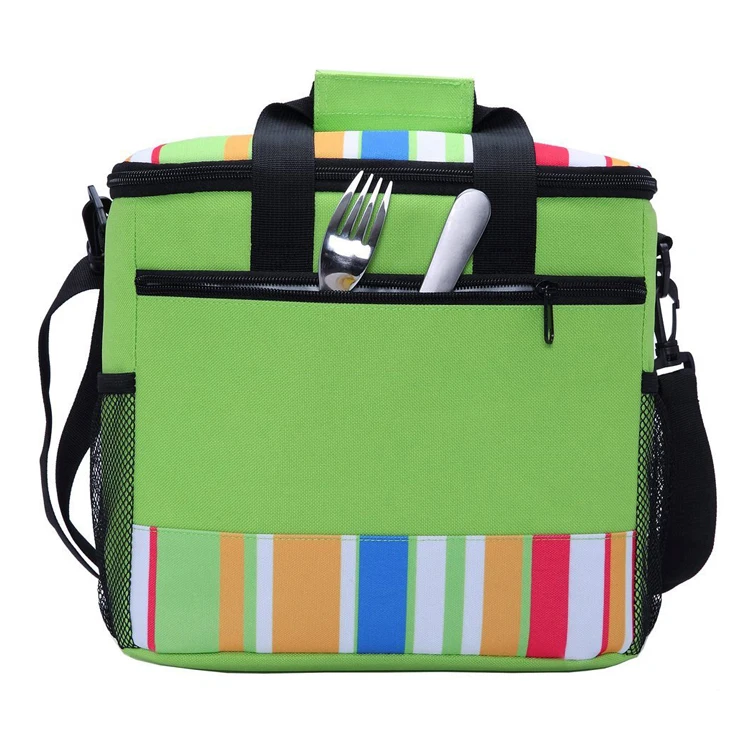 Promotional out door cooling lunch box insulated lunch bag large ice cooler delivery frozen food box with zipper