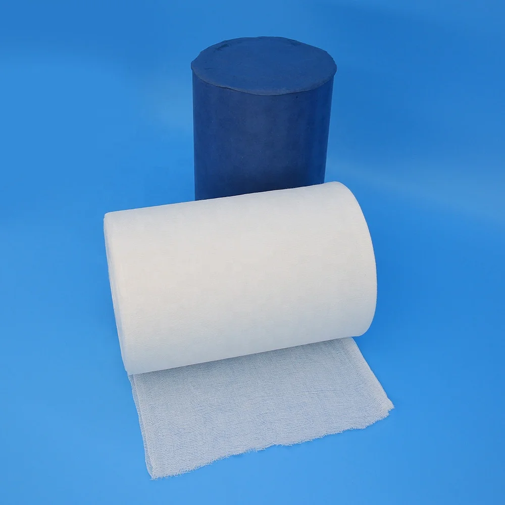 2023 High quality 100yd 4ply wound dressing sterileless cotton medical absorbent gauze roll