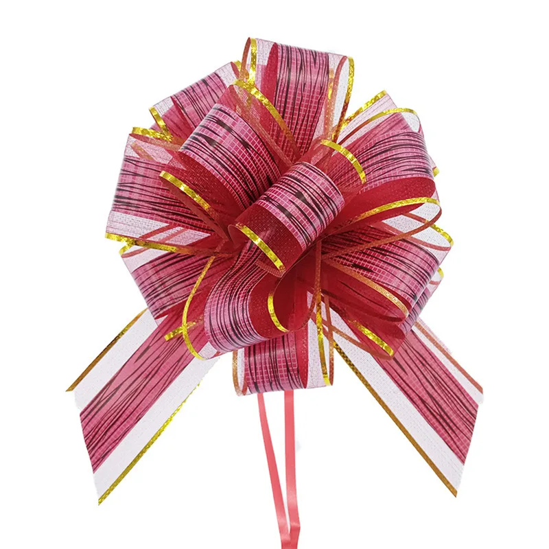 Large size pull ball flower for Christmas gift packing decorative ribbon pull bow