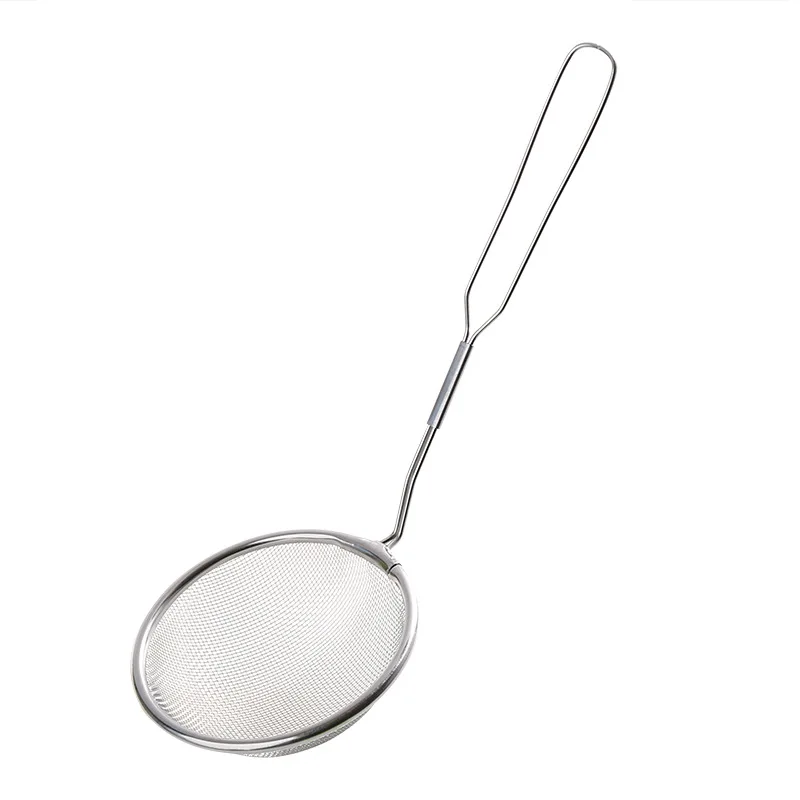 Kitchen stainless steel filter spoon can be hung grease filter spoon household oil residue small slotted spoon