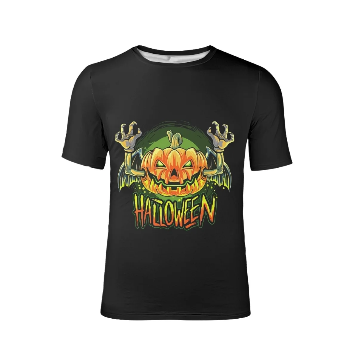 Happy Halloween Custom  Pattern Festival costume Scary Halloween Pumpkin Reggae style T-shirt samazon hot selling 2024