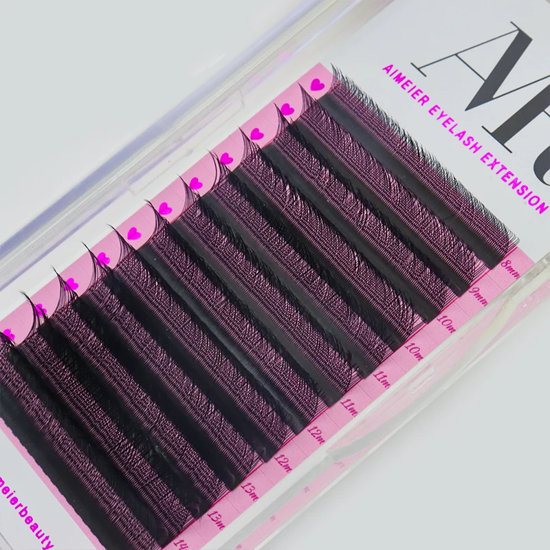 Korean Top Double Tip Pbt Fiber Eyelash Extensions 0.07 Y Lash B C curl Mega Volume pestanas yy shape lashes