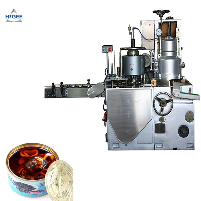 100bpm автоматическая вакуумная герметизирующая машина для консервированного мяса с жестяной пластиной