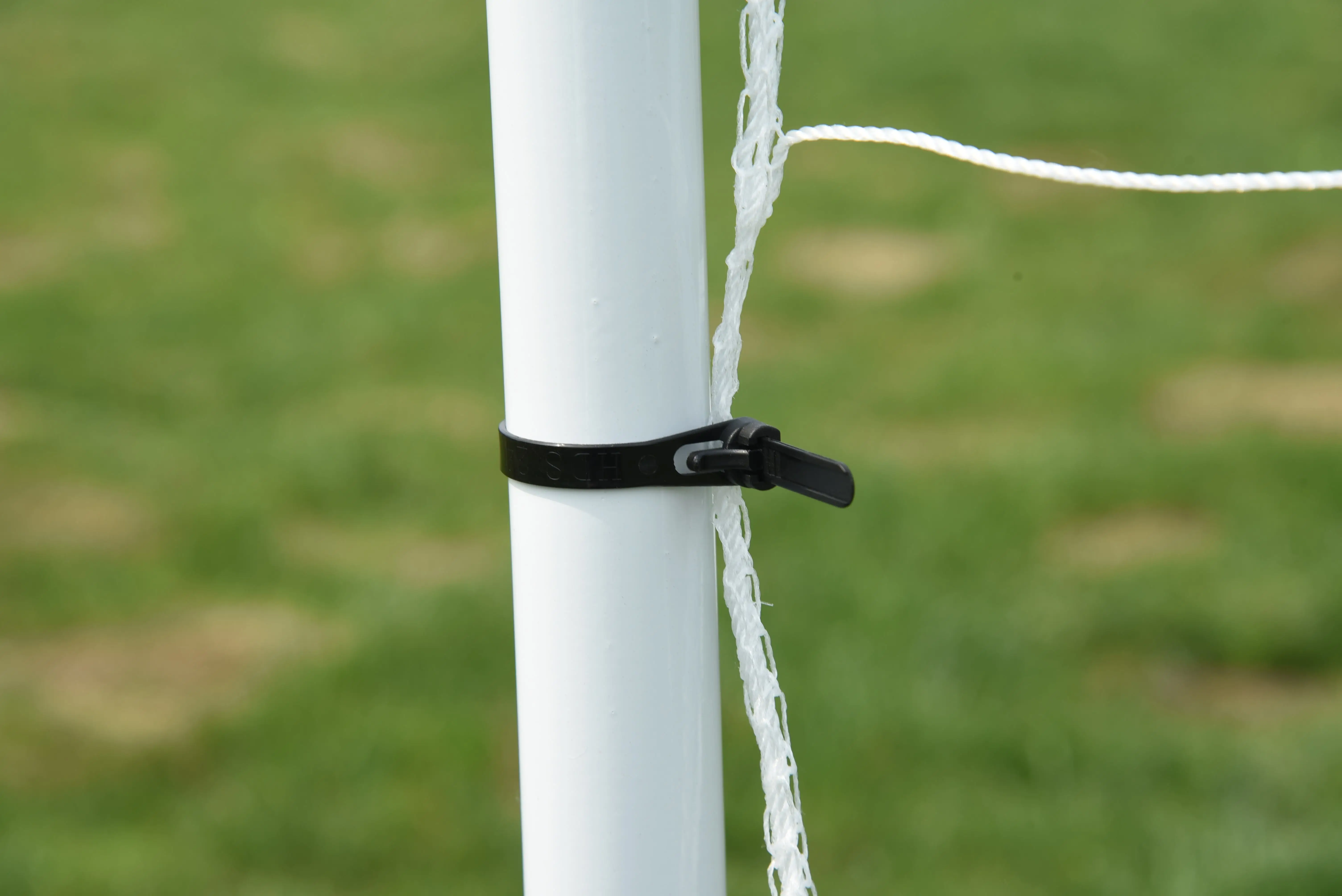 SPT Professional Design Bend Frame Steel Material White PE Net portable soccer goal 12 x 6 For Kid