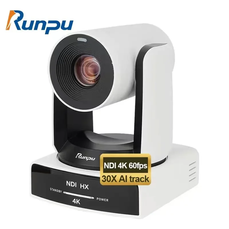 wholesale NDI 4K60P 8MP Ultra HD 30X optical zoom AI auto tracking HDMI PTZ Camera for Radio TV football events concert  Church