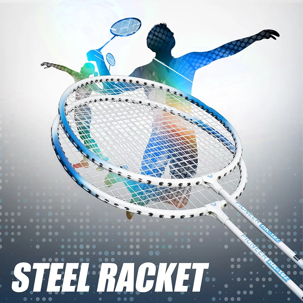 wholesale 2021 factory high quality low price  Iron alloy  rackets badminton for family fun