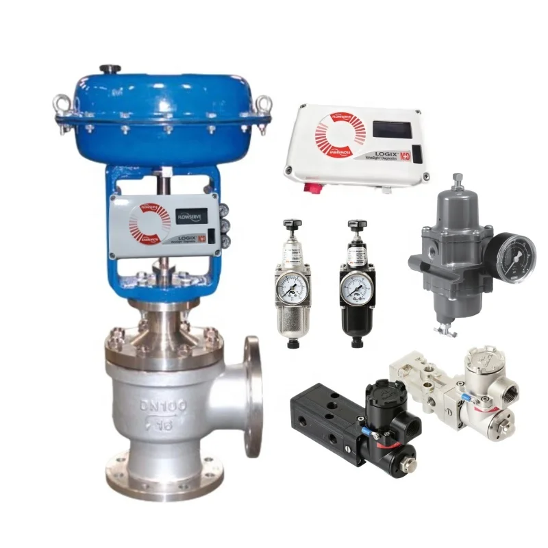 Emerson Fisher 67CFR Air Filter Regulator and Flowserve 520MD Digital Control Valve Positioner with HART Communications