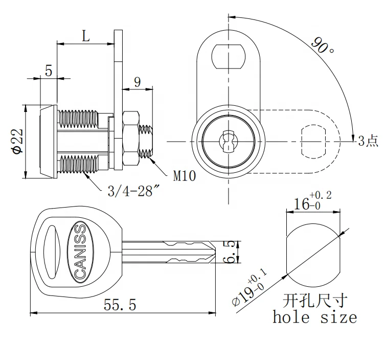 Manufacturer in China Euro Cylinder Key Combination Cabinet Locks with Key Door and Window Handles in Brass and Zinc Alloy