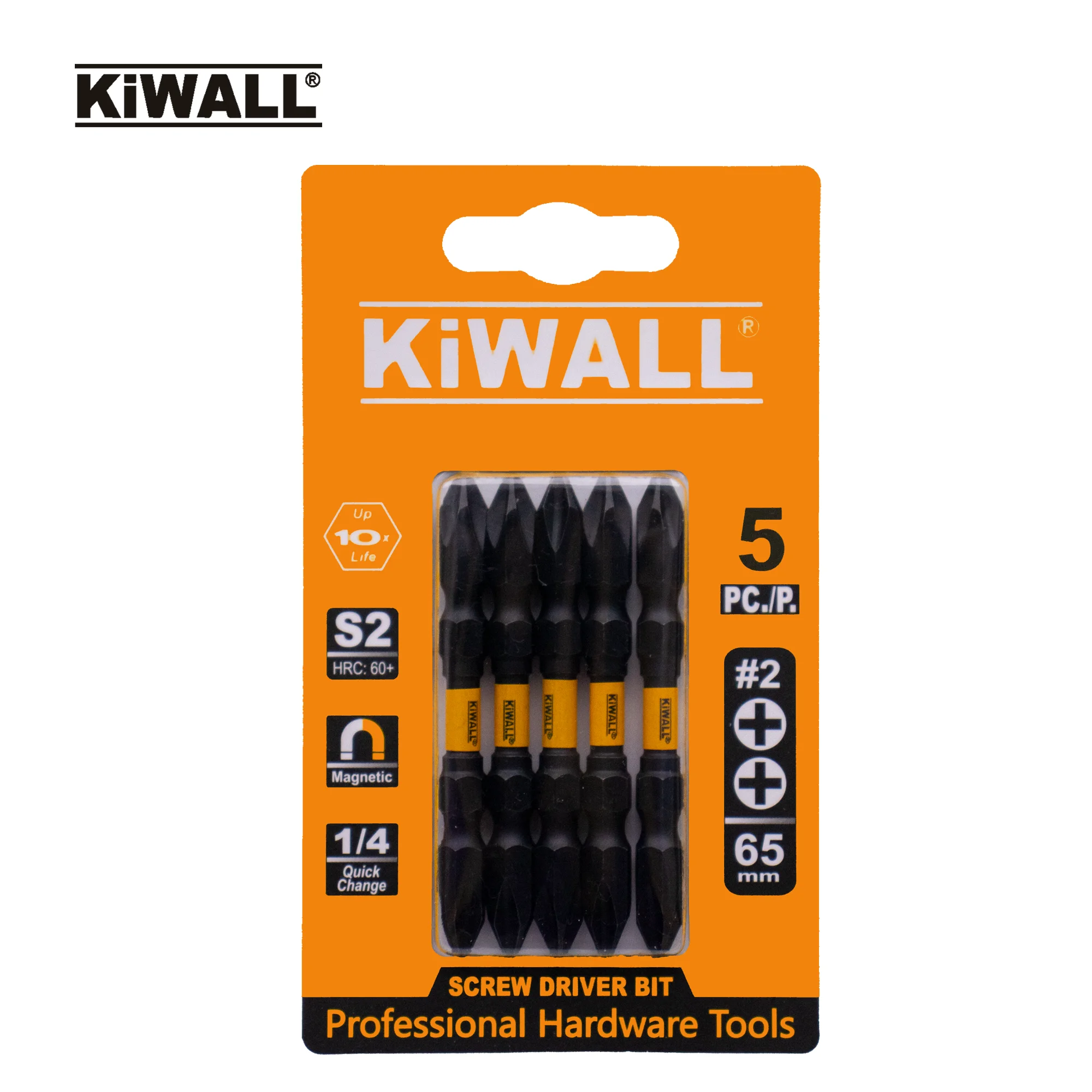 Impact Screw Driver bit PH2 Strong Magnetic Screw driver Bit set 1/4 Inch 65mm Hexagon Shank Driver S2 Screwdriver bit