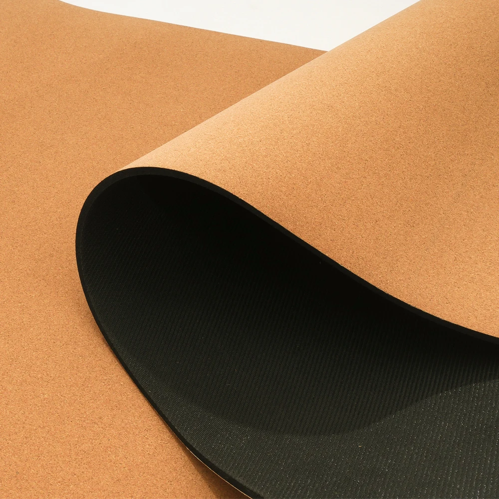 Amazon Top Sales Custom 100%  ECO-Friendly Waterproof Anti-Slip Pad GYM Mat Sublimation Pattern 5mm Natural Rubber Cork Yoga Mat