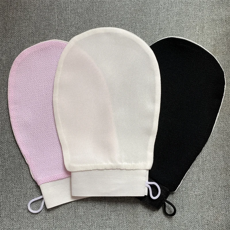 Silk Exfoliating Mitt OEM&ODM Spa Body Scrub Turkish Bath Glove Exfoliating Mitt