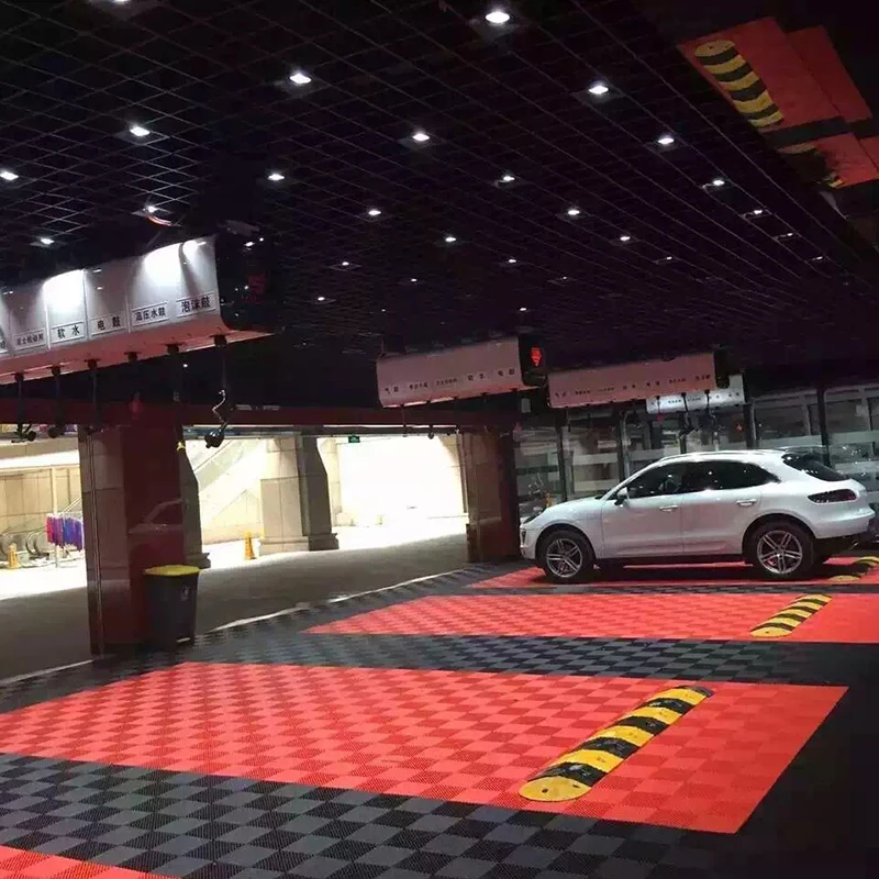 Factory Wholesale Free-Flow Car Wash Plastic Floor Interlocking Plastic Floor Tiles for Car Detailing  Luxury Vinyl