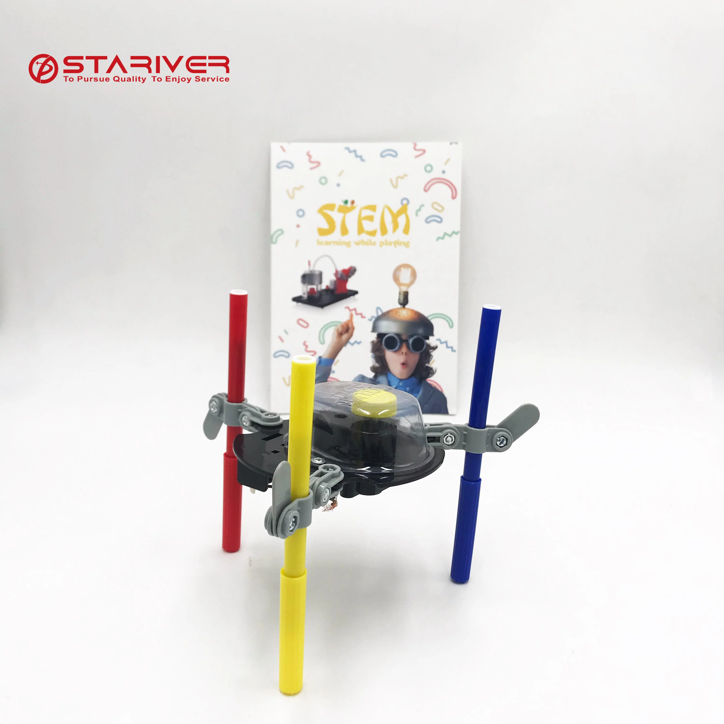 Diy STEM toy educational science experiment kit doodle drawing robot for kids