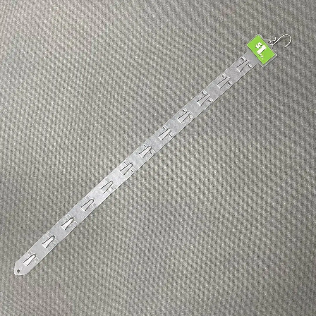
High quality transparent supermarket display clip strip and Support LOGO printing plastic hanging clip strip 
