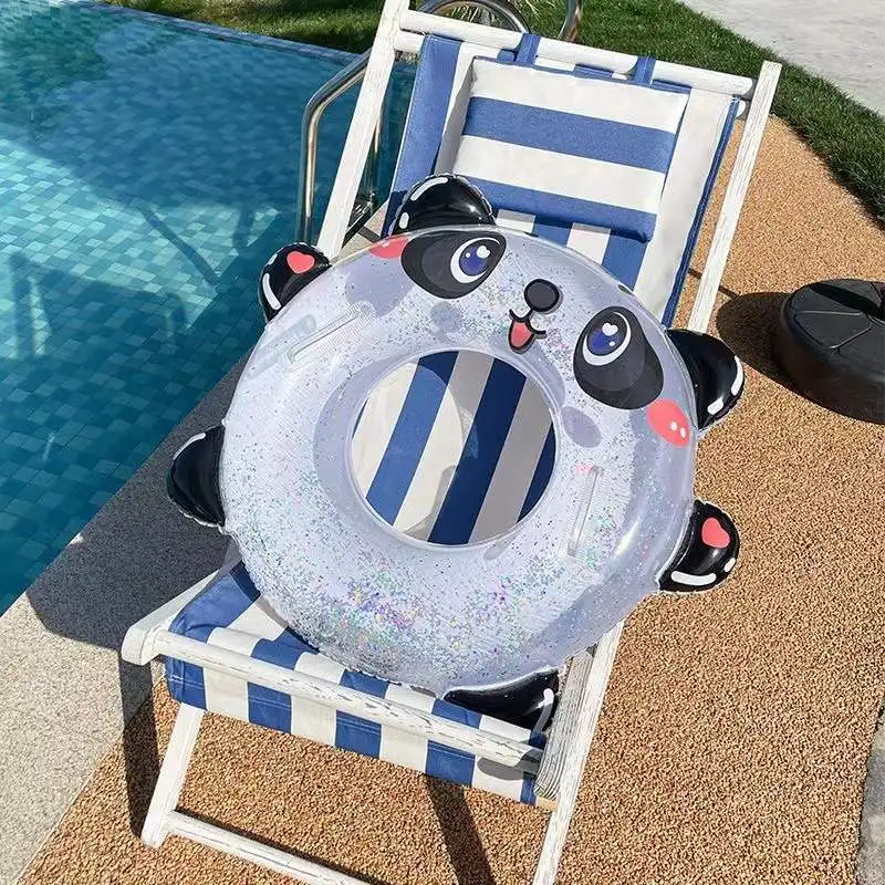 A special shape unique inflatable for child Panda swimming ring