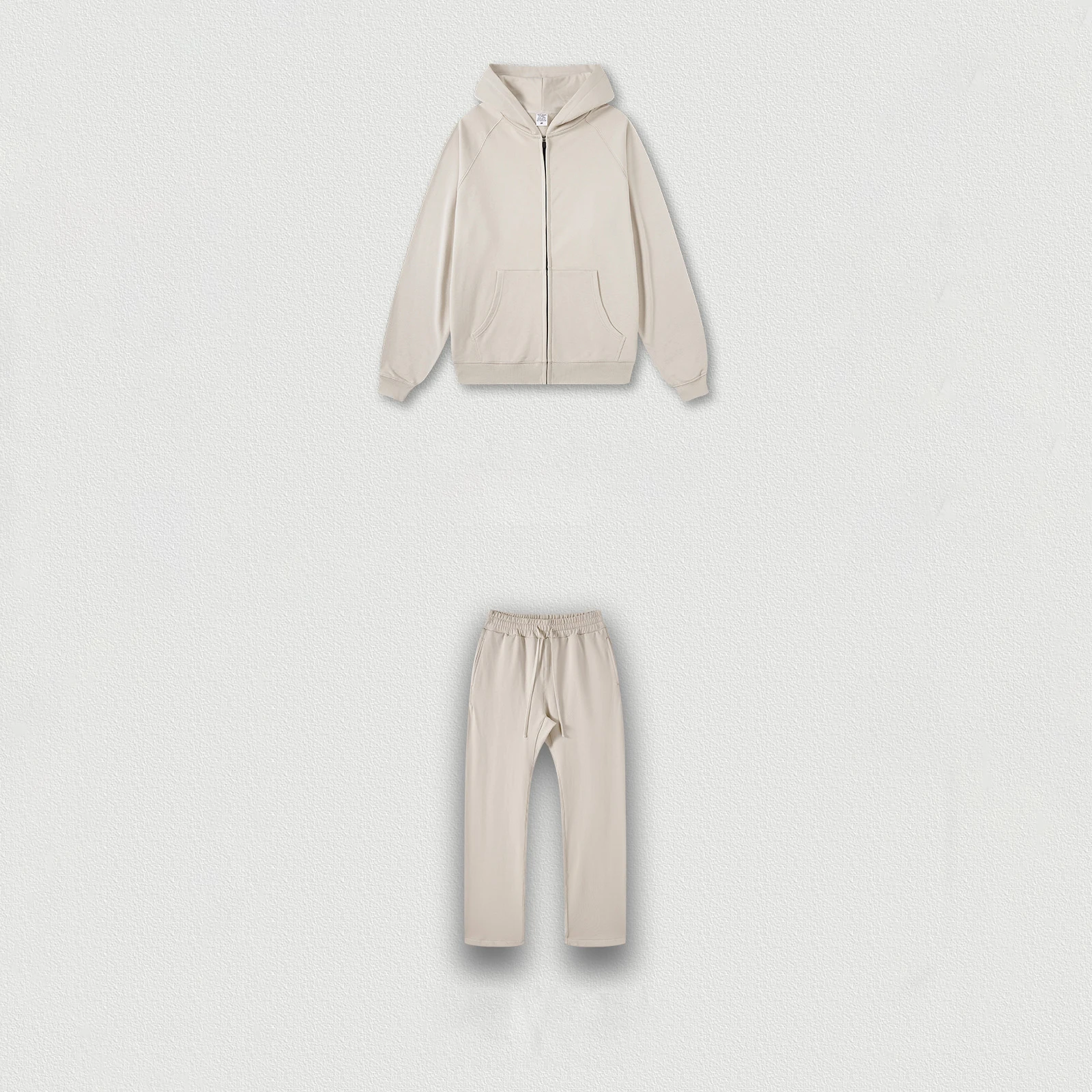 MSET5101 Autumn&Winter Custom 445g Cotton Blends Zip Up Hoodies Set Sweatshirt Set Sweatpants and Hoodies Set