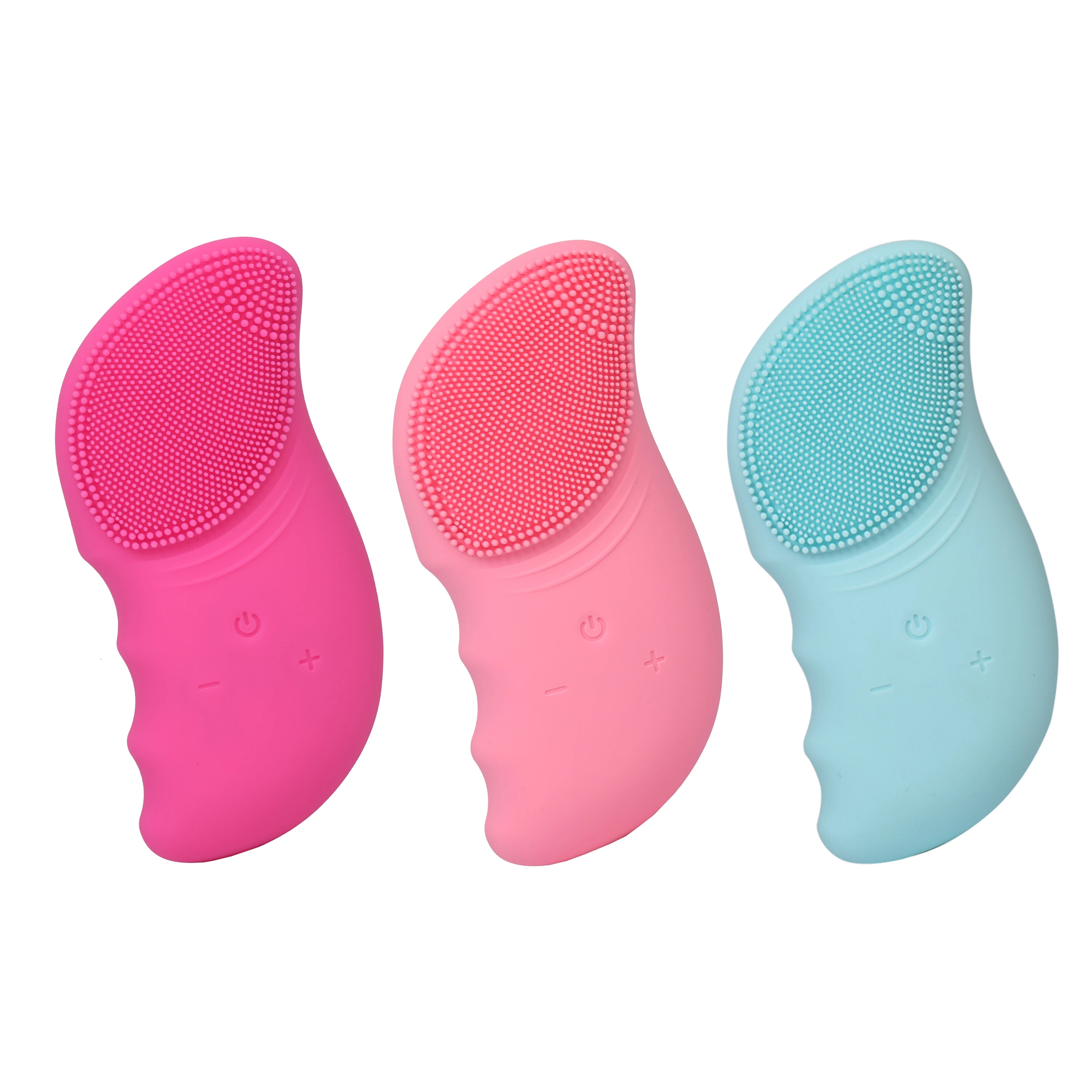 
USB charge Electric Facial Cleansing Brush Silicone Face Brush IPX7 Waterproof Soft Silicone Brush 