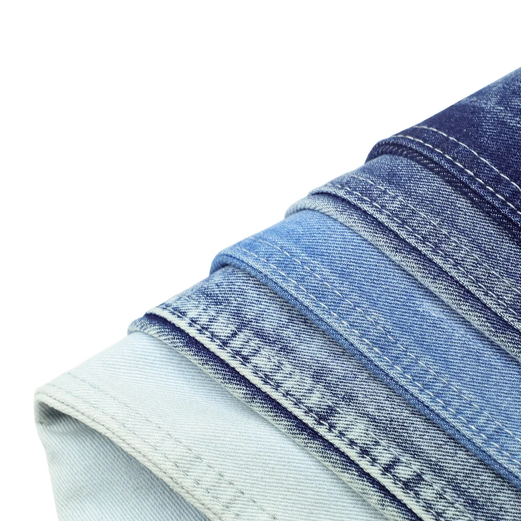 K001-13 Factory Direct Wholesale  India Denim Fabrics Suppliers Hemp Jeans Denim Fabric Blue Waxed Denim Fabric