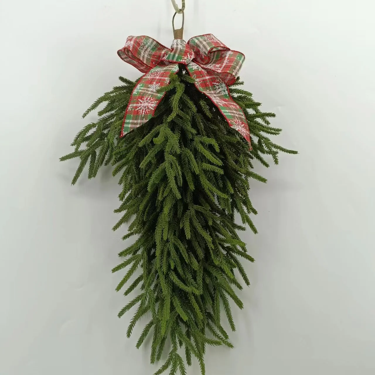 Norfolk pine Christmas teardrop swag  Decoration Artificial  Wall Hanging