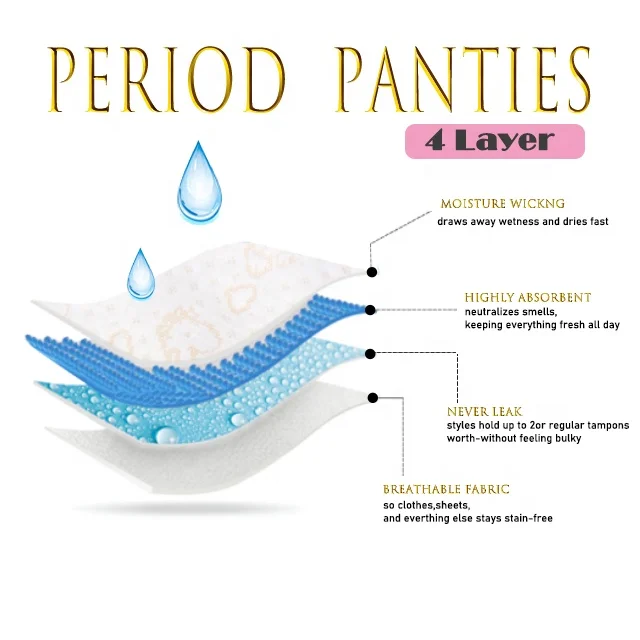 Plus Size Cotton Leak-proof Undies Hot Lingerie Menstrual Period Panty Physiological Pants bamboo underwear