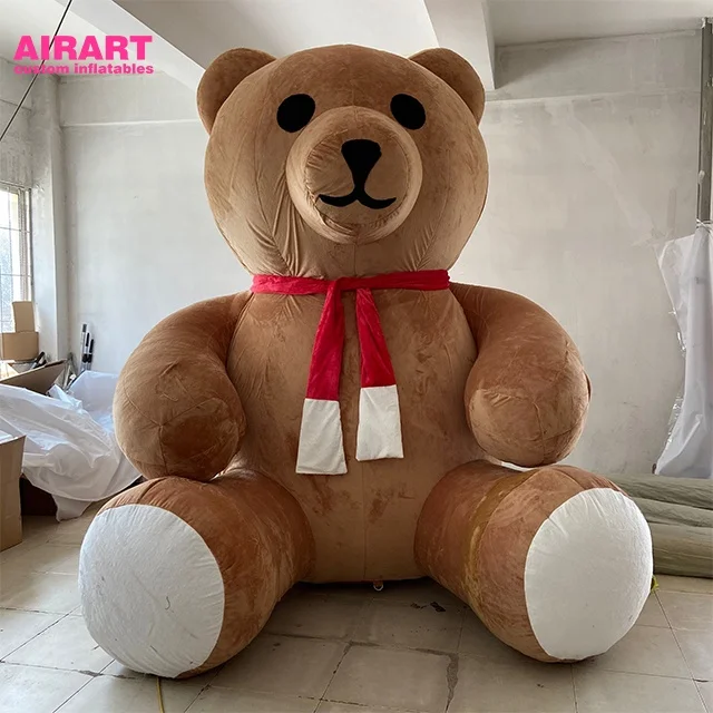 Party Christmas ball decoration brown plush Santa Bear