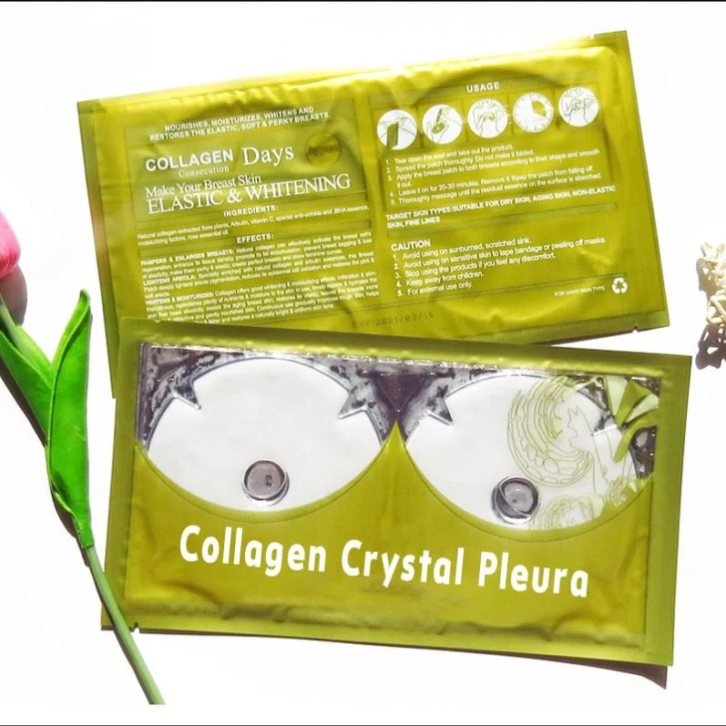 OEM Private Label Natural breast volume up mask sheet 24k gold collagen breast mask Korean Skincare natural big breast