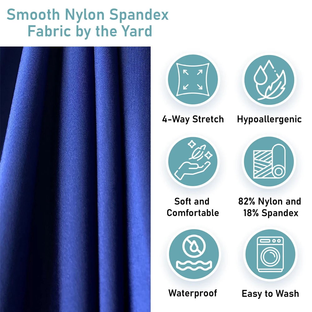 Customize Nylon Spandex Fabric by The Yard Stretch Polyester Fabric for wedding home decor