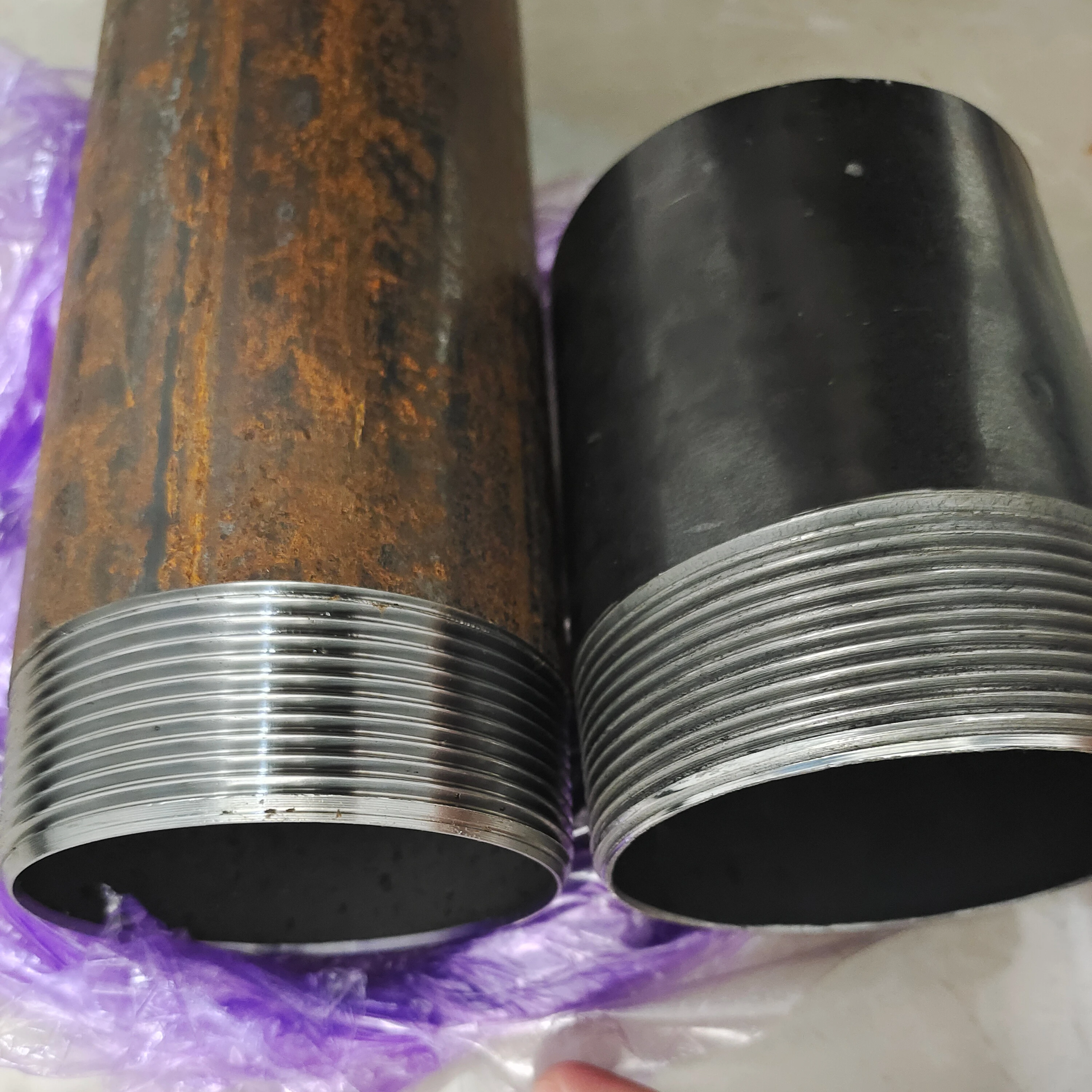 2 inch steel barrel nipple malleable Iron fitting pipe Male BSP thread