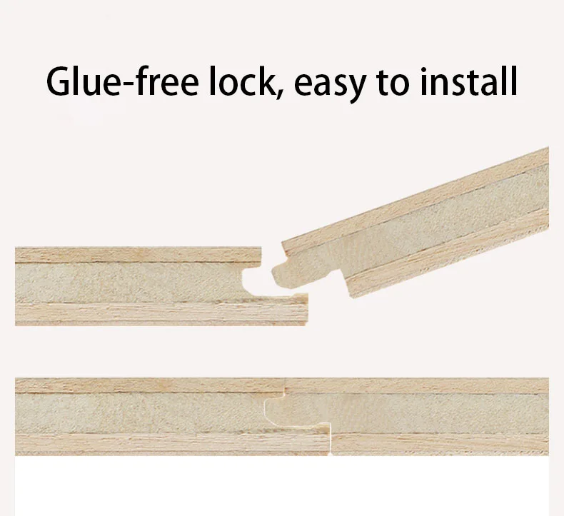 Waterproof Durable wood plastic hdf click lock parquet oak engineered laminate flooring