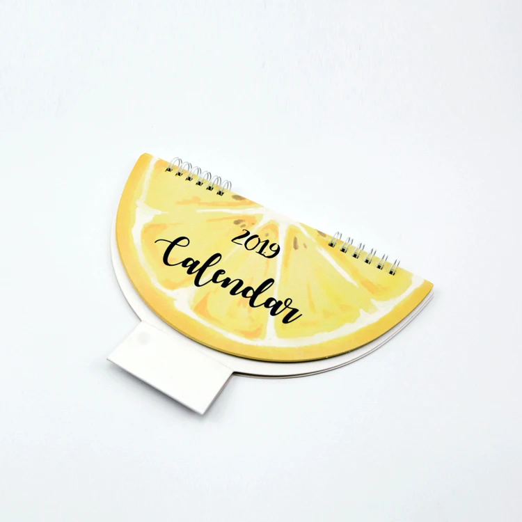 
Promotional Colorful Customized Lemon Design Spiral Desk Calendar 