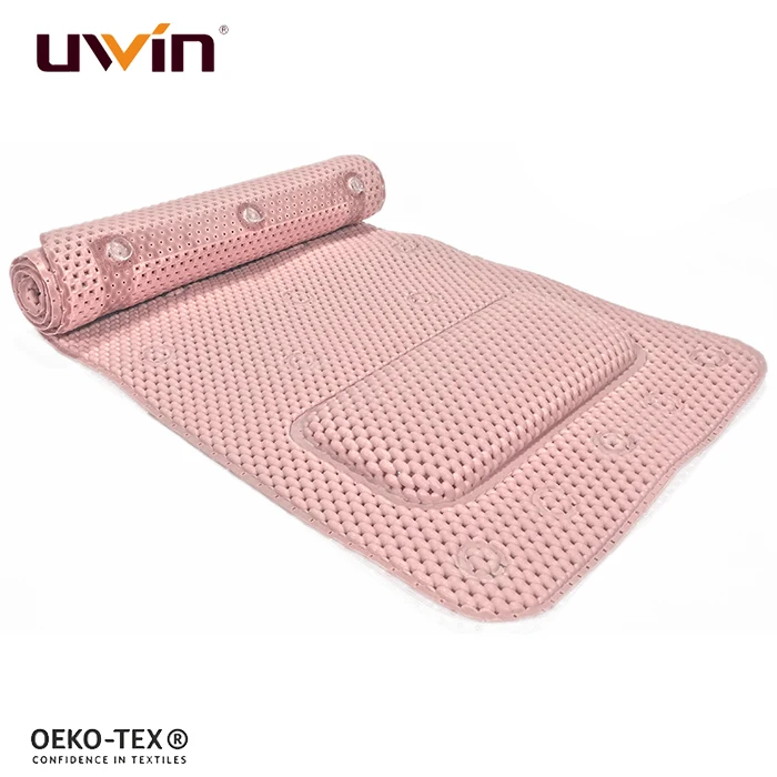 UWIN 2023 Bathtub Anti-slip Shower Bath Mat  Waterproof  Safe PVC Bathroom Suction Bath Mat