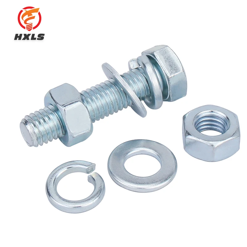 wholesale High Quality DIN933 DIN931 M6-m36 M10 8.8 Grade galvanized Hex Head Bolts And Nuts
