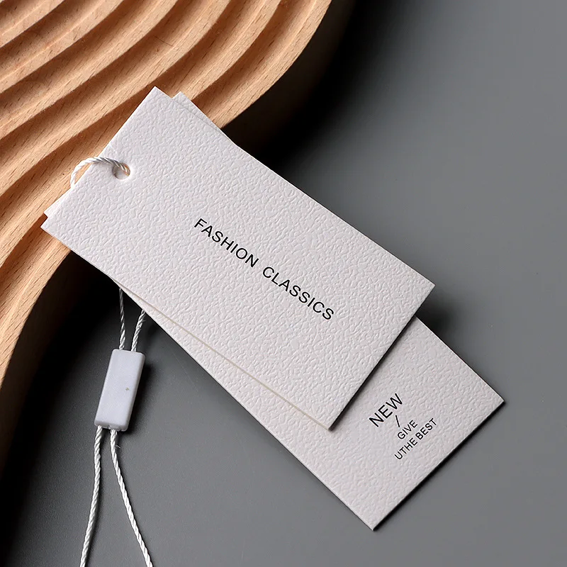 Factory Customized luxury Clothing brand logo Paper hanging tags for clothes Jeans shoe hanging tags Swing Price tags