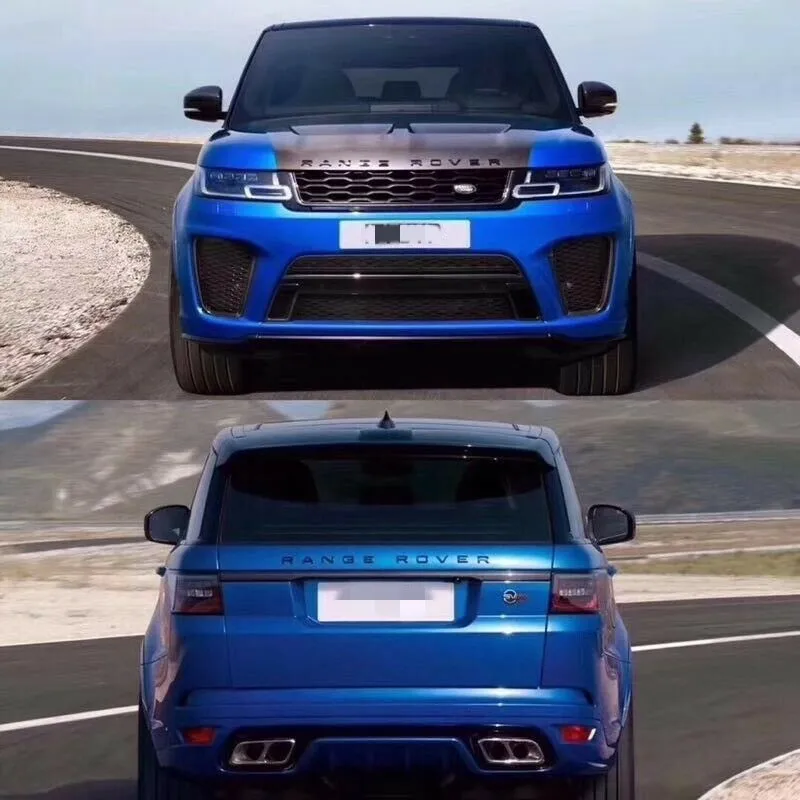 Body Kit For RR Range Rover Sport 14-17 Upgrade 18- Up Body Kits Car Bumper Facelift SVR Bodykit With Head Lamps Tail Lights