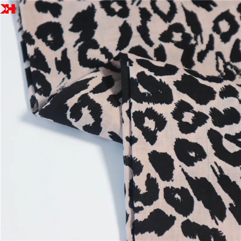 Kahn Voile Leopard Printed Lawn Fabric 100%Cotton For Baby&KIDS Garments Design