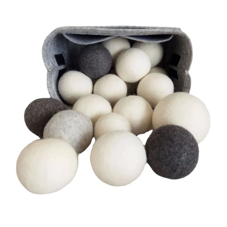 
Amazon 6CM 7CM Natural wool Dryer Washing Balls Felt Laundry Wool Balls 