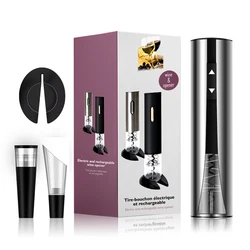 unique newest usb rechargeable electric wine bottle opener set in stock