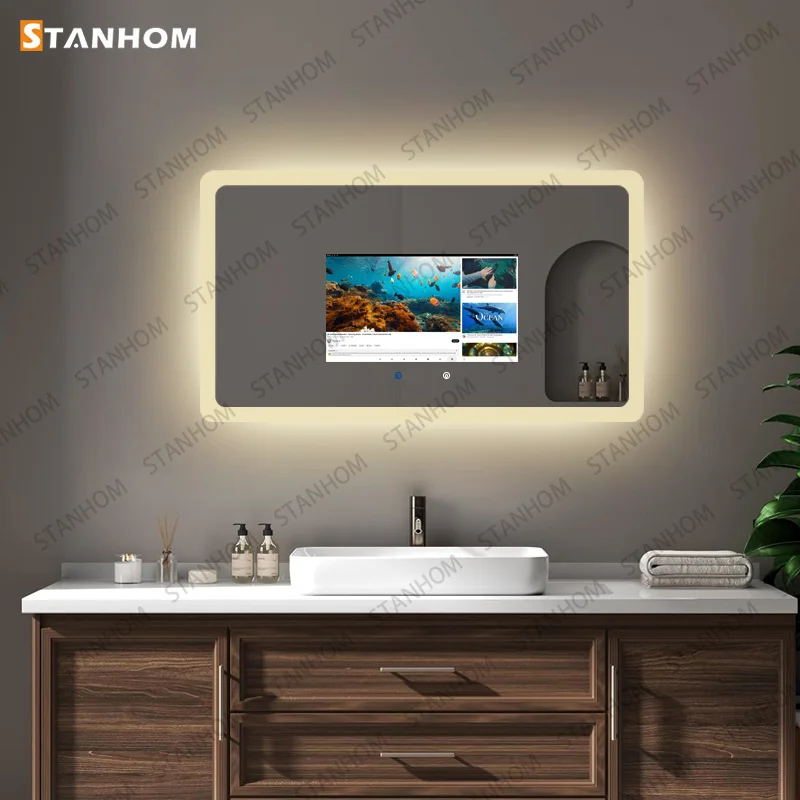 STANHOM Bathroom Gym WiFi Android Touch Screen LED Smart Mirror